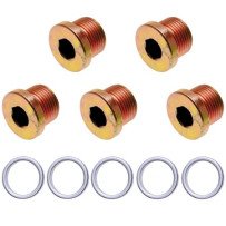 Juego de 5 tapones y arandelas de cárter M-17x1.5