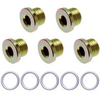 Conjunto de 5 plugues e arruelas de cárter M-20x1.5