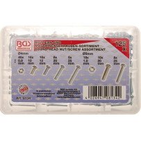 125 peças de porcas e parafusos, métricos M