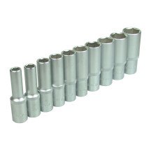 Conjunto de 10 chaves soquete longas de 1/2 POLEGADA