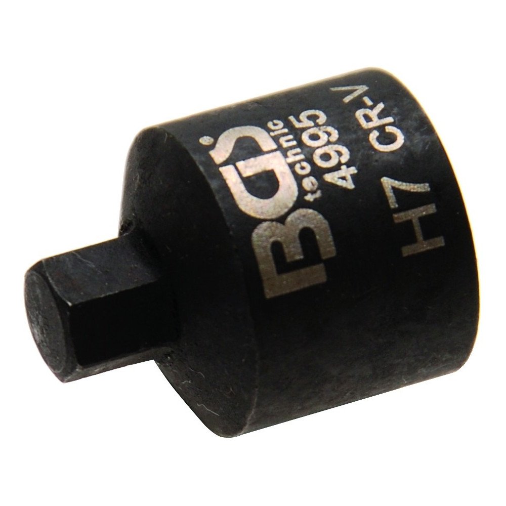 Chave de soquete sextavada de 7 mm, extra curta para pinças de freio