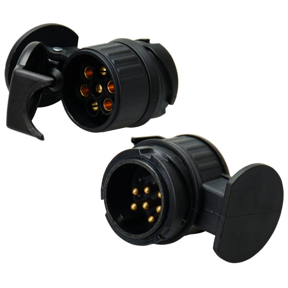 Adaptador de plugue de reboque, 13 a 7 conectores Adaptador de plugue de reboque, 13 a 7 conectores