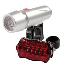 Conjunto de luzes 5 LED para bicicleta