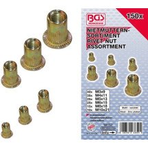 Sortimento 150 PCs. Nozes de aço rackable
