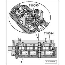 Ferramenta para montagem do eixo de comando nos cilindros VAG 6 e 8. Motores TDI.