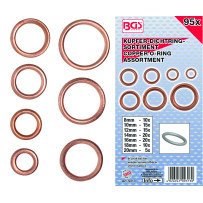 95 arruelas de cobre ocas para parafusos de manivela