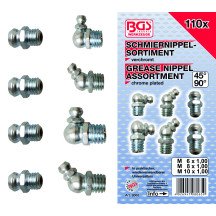 Sortimento de 110 peças de bicos de graxa