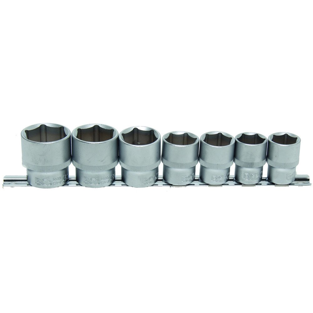 Juego 7 vasos 1/2" cortos 6 caras de 20-32mm. Juego 7 vasos 1/2" cortos 6 caras de 20-32mm.