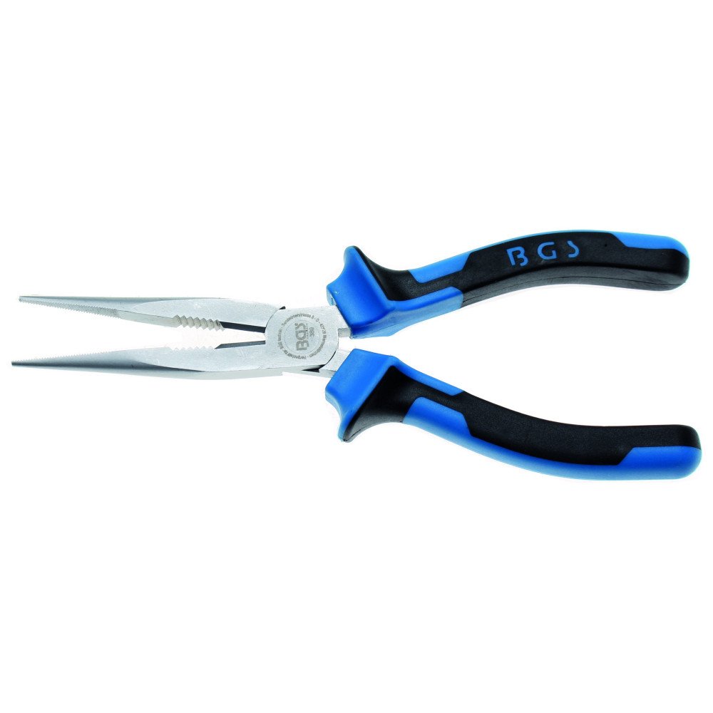 Alicate de bico longo direito, meia cana, 200 mm