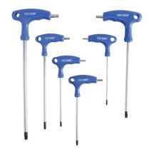 Conjunto de chaves Torx de ponta dupla com cabo em T de 6 peças, T10-40