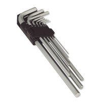 Juego 9 llaves allen extra largas con final recto 1.5-10 mm