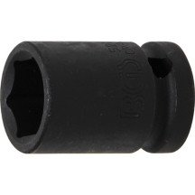 Chave de impacto sextavada curta de 1/2 17mm.