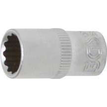 Chave de soquete curta 1/4 12 pontas 9 mm.