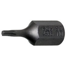 Ponta torx curta 3/8 10 mm. T10