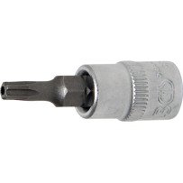Chave de soquete de 1/4" com ponta Torx TS20 inviolável (5 pontas)
