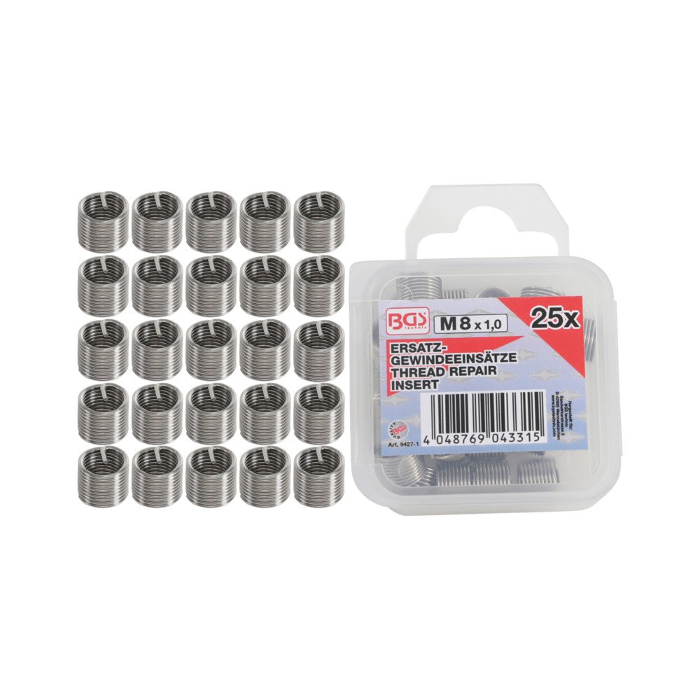Juego 25 repuestos de insertos HELICOIL® M8x1.0