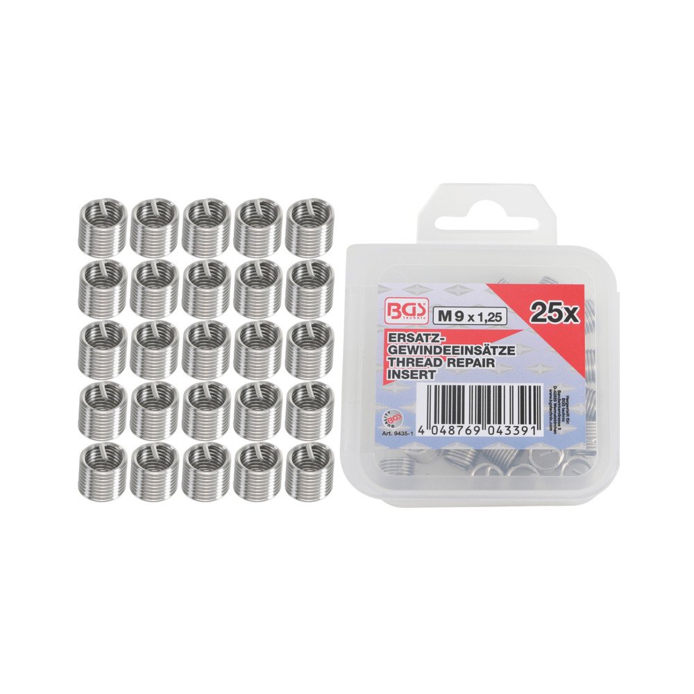 Conjunto de 25 pastilhas HELICOIL® M9x1,25