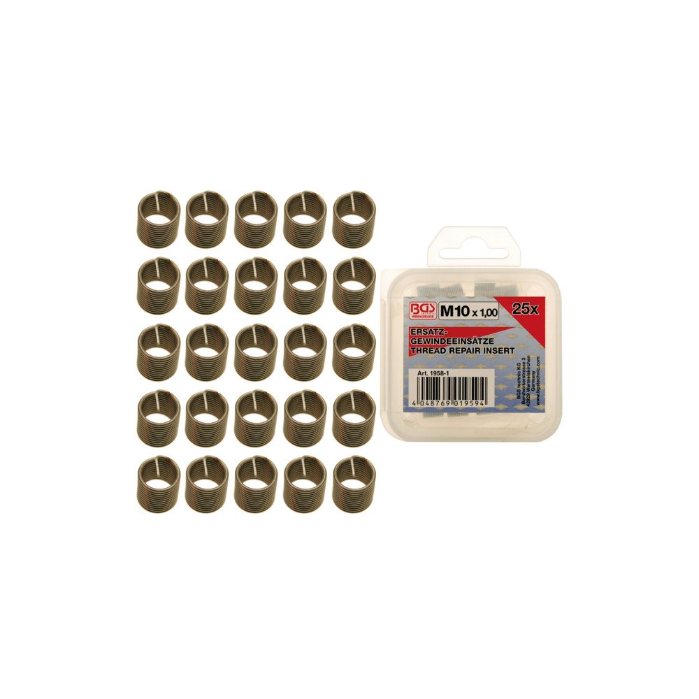 Conjunto de 25 pastilhas de reposição HELICOIL® M10x1.0