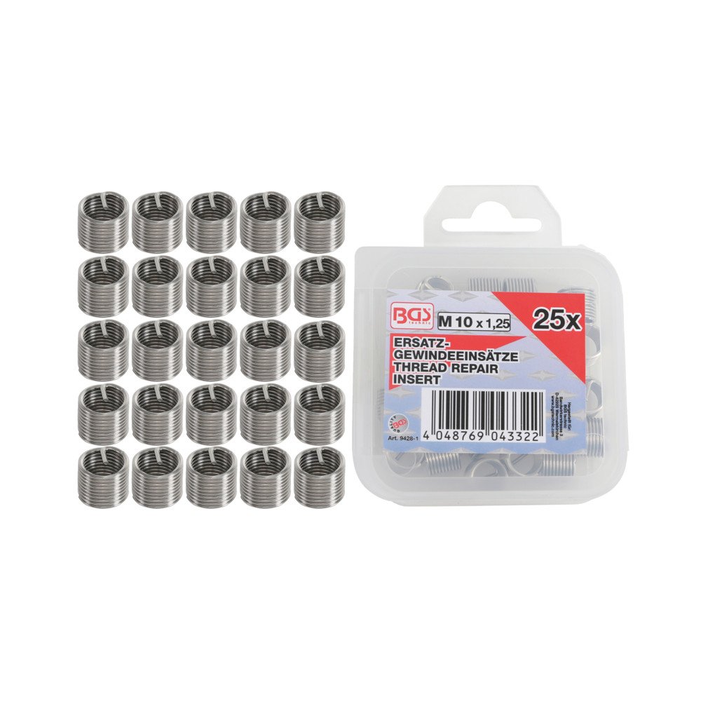 Conjunto de 25 pastilhas de reposição HELICOIL® M10x1,25 Conjunto de 25 pastilhas de reposição HELICOIL® M10x1,25