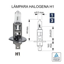 Lâmpada Halogena H-1 12V 55W (P14,5S)