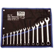 Conjunto de 12 chaves combinadas de 6-22 mm.