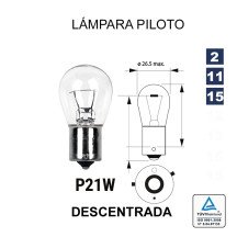Lâmpada 1 Pólo P-21 12V 21W Decente (BAU15s)