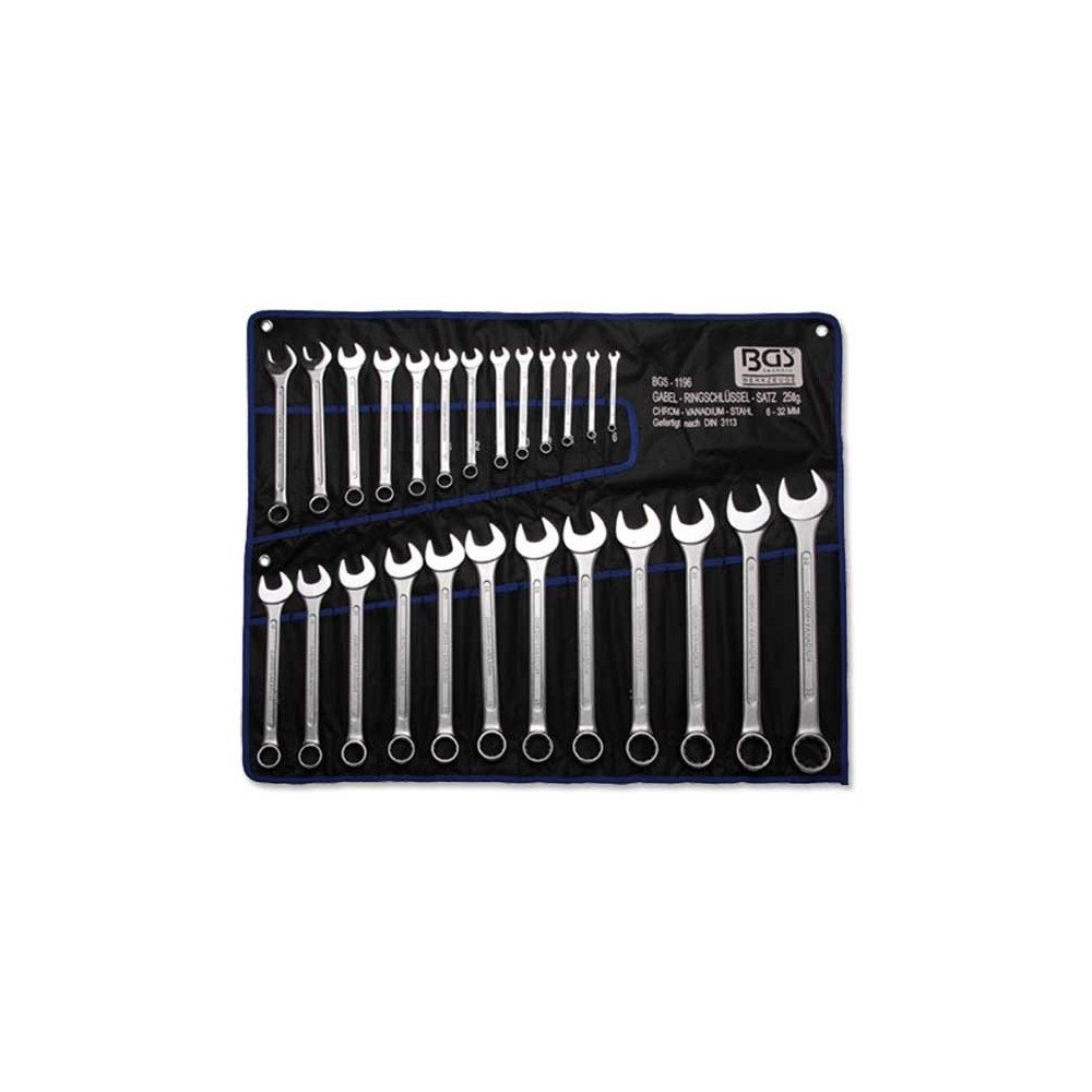 Conjunto de 25 chaves combinadas de 6-32 mm.