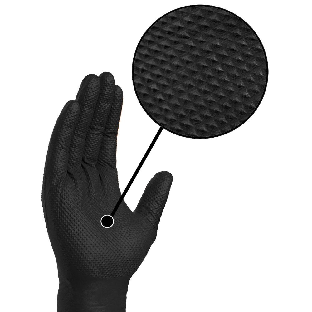 Preto diamante nitríle descartável luva tamanho M/8 Preto diamante nitríle descartável luva tamanho M/8