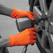 Luva descartável de nitrila diamante laranja tamanho L/9