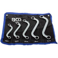 Jogo de 5 chaves estrela tipo S 10x11-18x19 mm.