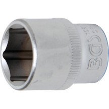 Chave soquete curta 3/8 - 6 lados 17 mm.