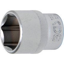 Chave soquete curta 3/8 - 6 lados 18mm.