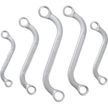 Conjunto de 5 chaves de estrela dupla, tipo S 10x11-18x19 mm.