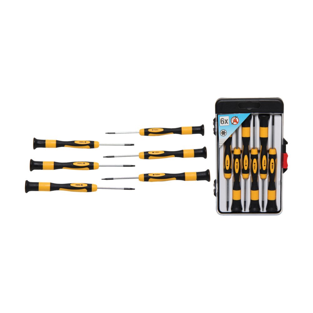 Conjunto de chaves de fenda Torx de precisão de 6 peças