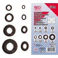 Surtido de arandelas de goma métrico 180 piezas