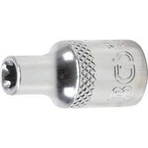 Soquete curto 1/4″ Torx E5 – Perfil externo “E” aprox. 4,7 mm