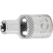 Soquete curto 1/4″ Torx E5 – Perfil externo “E” aprox. 4,7 mm
