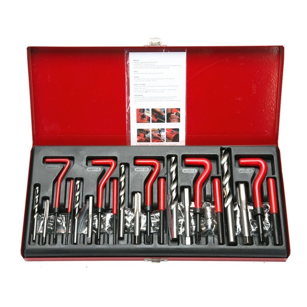 Jogo de reparo de rosca M5 - M12 130 peças