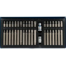 Jogo de 40 dicas combinadas torx, hexagonal e xzn 1/2