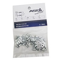 PORCA DE REBITE DE AÇO M3 50 PEÇAS