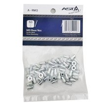 PORCA DE REBITE DE AÇO M3 50 PEÇAS