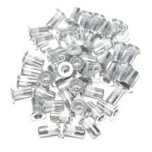 M6 tubo remachable de aço, 50 peças