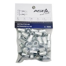 PORCA DE REBITE DE AÇO M8 50 PEÇAS
