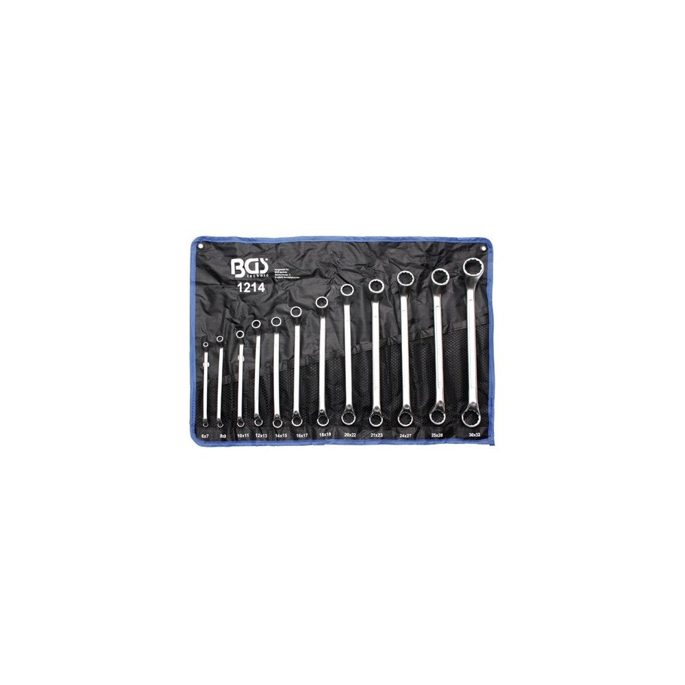 Conjunto de 12 chaves estrela angulares 6x7-27x32 mm Conjunto de 12 chaves estrela angulares 6x7-27x32 mm