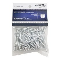 REMACHE ALUMINIO 4.0 X 9.6 MM 100 PCS