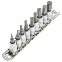 Definir dicas hexagonais 1/4 polegadas 9 peças