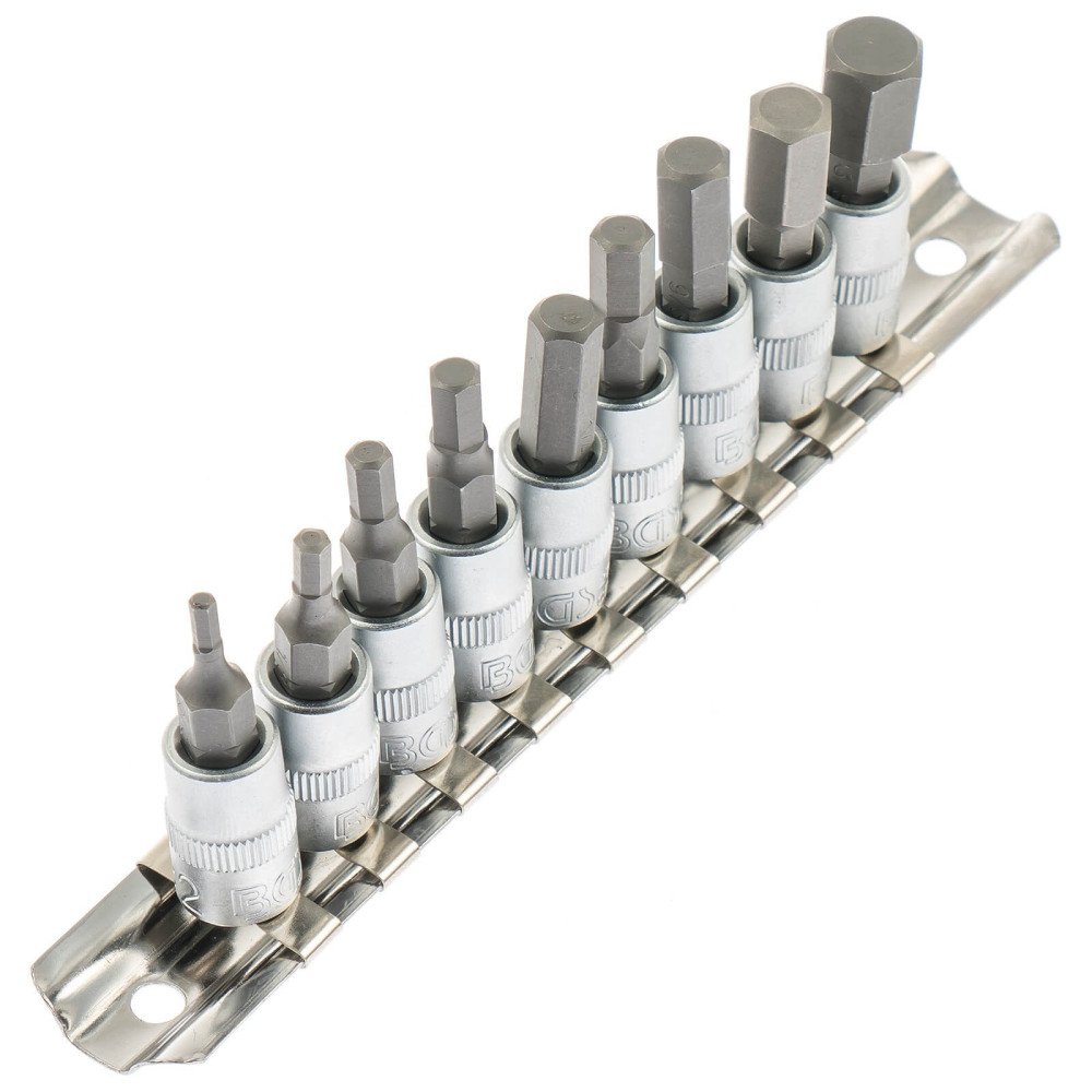 Definir dicas hexagonais 1/4 polegadas 9 peças