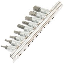 Definir dicas hexagonais 1/4 polegadas 9 peças