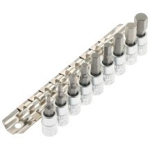 Definir dicas hexagonais 1/4 polegadas 9 peças