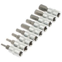 Definir dicas hexagonais 1/4 polegadas 9 peças